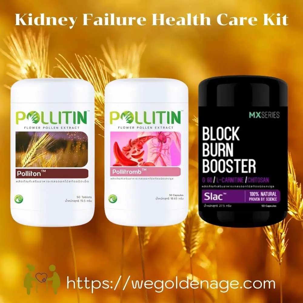 Kidney Failure Health Care Set – Includes Polliton, Pollitromb, and Slac to promote kidney function, detoxification, and overall well-being.
